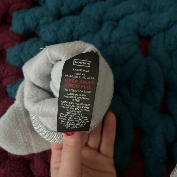 Girls Youth Hunter Light Gray Silver Fleece Boot Liners - Picture 2 of 5